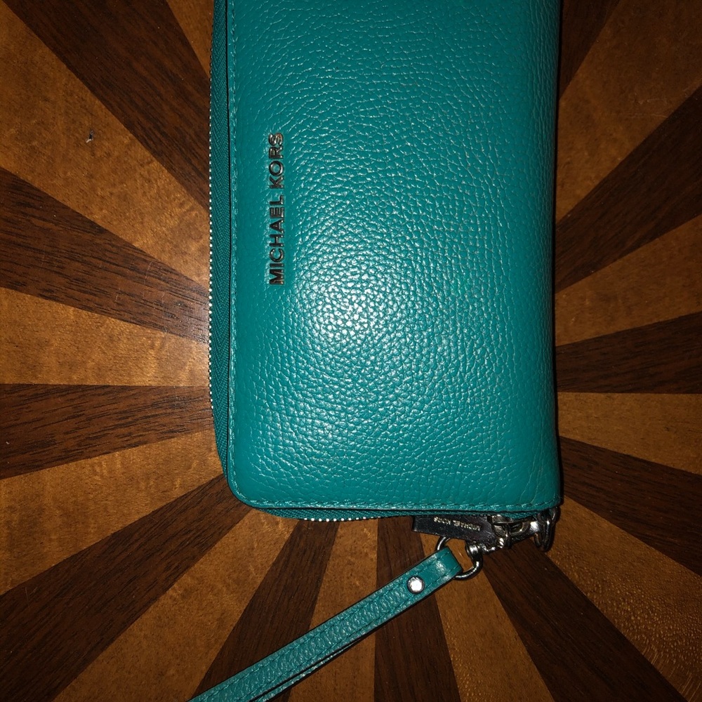 Large leather Michael Kors wallet wristband!